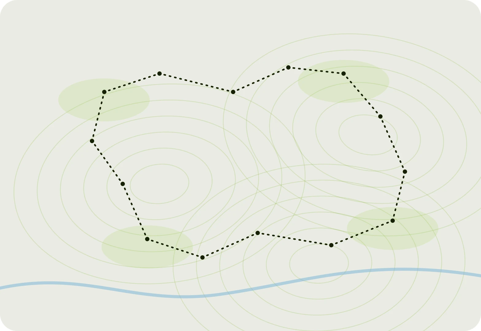 Sample GPS track of one herd moving between four seasonal camps